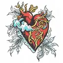 ice heart   tattoo design idea
