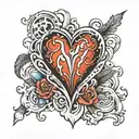 ice heart   tattoo design idea