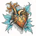 ice heart   tattoo design idea