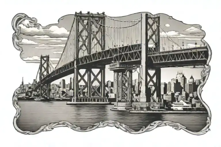 sf bay bridge  tattoo design idea