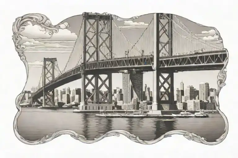 sf bay bridge tattoo design idea
