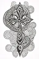 the ankh spirals tattoo design idea