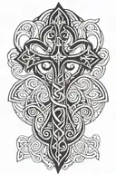 the ankh spirals tattoo design idea