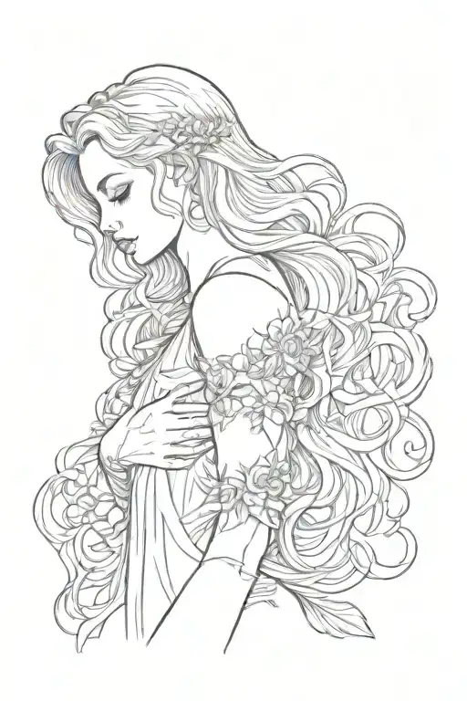 full body Aphrodite realistic sexy girl shoulder tattoo tattoo design idea