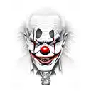 evil clown tattoo design idea