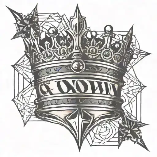 crown, BDSM, thin line, daddy, Dom,  tattoo design idea