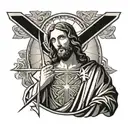 jesus christ of nazareth. show love, repent, sins, forgiviness, gods glory. avoid thorns and crusifix tattoo design idea