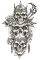 tattoo to fool the eye (skulls, samurai, angels etc.) art tattoo design idea