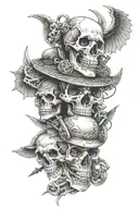 tattoo to fool the eye (skulls, samurai, angels etc.) art tattoo design idea