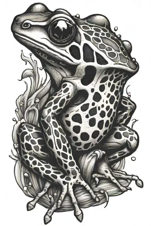 poison dart  frog tattoo design idea