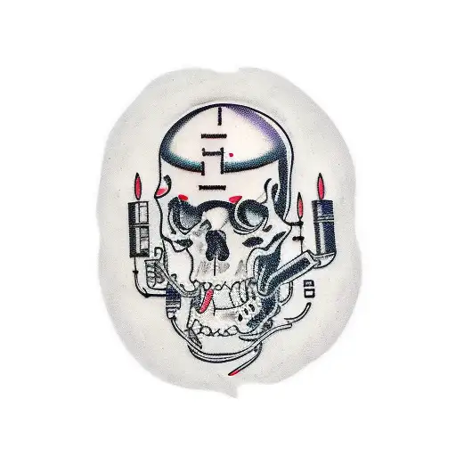 Word techno on periodical table tattoo design idea