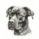 elvis presley black  dog tattoo design idea