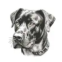 elvis presley black  dog tattoo design idea