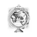 map of Argentina, with an hourglass and a rosary tattoo design idea