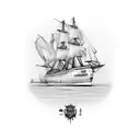 Clipper ship tattoo design idea