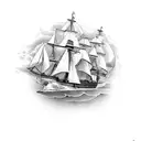 Clipper ship tattoo design idea