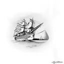 Clipper ship tattoo design idea