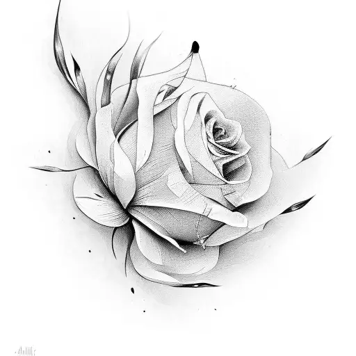 4-5 Adele flowers tattoo design idea