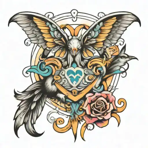 LGBT symbols tattoo design idea