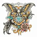 LGBT symbols tattoo design idea