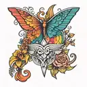 LGBT symbols tattoo design idea