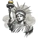 african statue of liberty  tattoo design idea