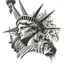 african statue of liberty  tattoo design idea
