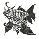 fish hook  tattoo design idea