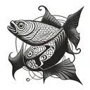 fish hook  tattoo design idea