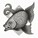 fish hook  tattoo design idea