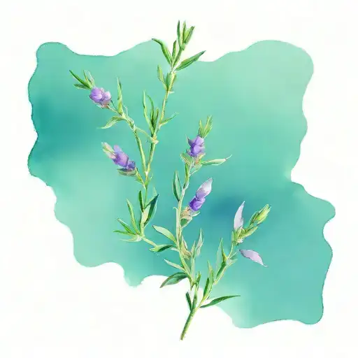 salt rosemary and lavender tattoo design idea
