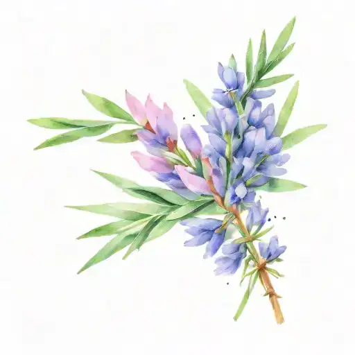 salt rosemary and lavender tied tattoo design idea