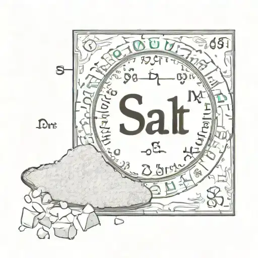 chemical symbol for salt  tattoo design idea