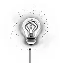 a lightbulb exploding tattoo design idea