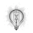 a lightbulb exploding tattoo design idea