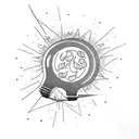 a lightbulb exploding tattoo design idea