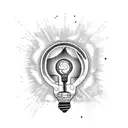 a lightbulb exploding tattoo design idea