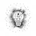 a lightbulb exploding tattoo design idea