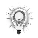 a lightbulb exploding tattoo design idea