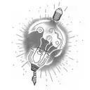 a lightbulb exploding tattoo design idea