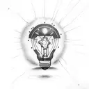 a lightbulb exploding tattoo design idea