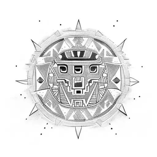 aztec  tattoo design idea