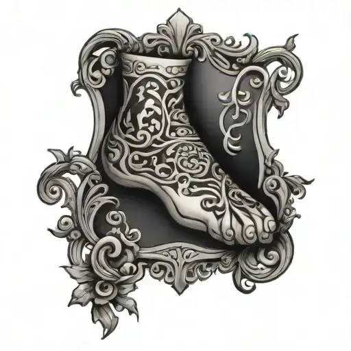 foot tattoo ornament jewelry emo tattoo design idea