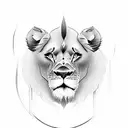 pride of lions tattoo design idea