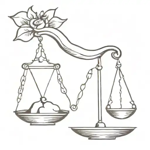 balance scale tattoo design idea