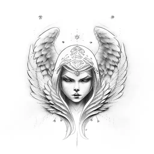 angel of dearh tattoo design idea