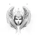 angel of dearh tattoo design idea