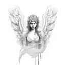 angel of dearh tattoo design idea
