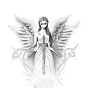 angel of dearh tattoo design idea
