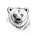polar bear tattoo design idea